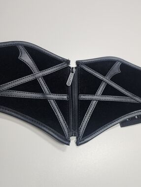 Killstar Draconian Waist Cincher Gothic Corset Belt, Pentagram Statement Waist